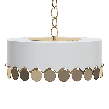 Blush & Gold Berkeley Pendant 3D model image 1 