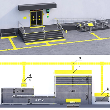 Inclusive Building Entrance Upgrade 3D model image 1 