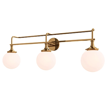 Beverly Hills 3 Light Vanity: Elegant Illumination for Your Bathroom 3D model image 1 