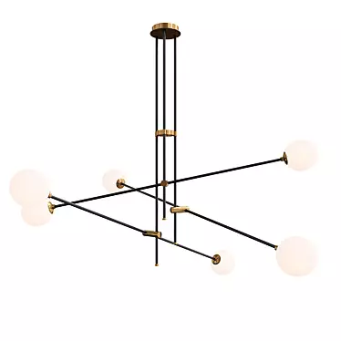 Elegant Cosmetic Chandelier 3D model image 1 