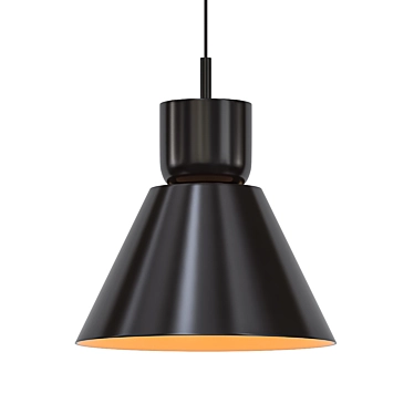 Elegant Metal Pendant Light 3D model image 1 