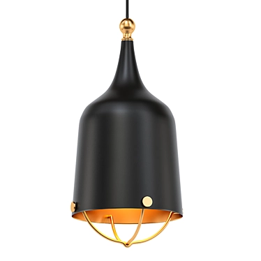 Modern Black Pendant Light: Progress Era 3D model image 1 