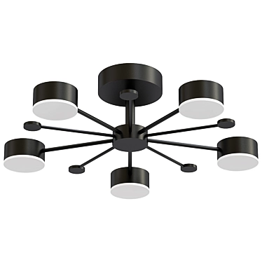 Elegant LED Ceiling Chandelier 3D model image 1 