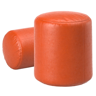 Torres Round Pouf: Stylish and Functional Seating 3D model image 1 