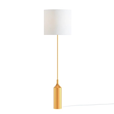 Sleek Metal Base Floor Lamp 3D model image 1 