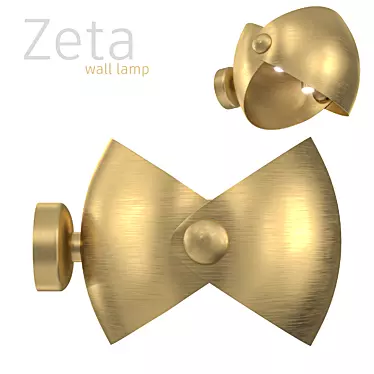 Modern Zeta Wall Lamp: Sleek Design 3D model image 1 