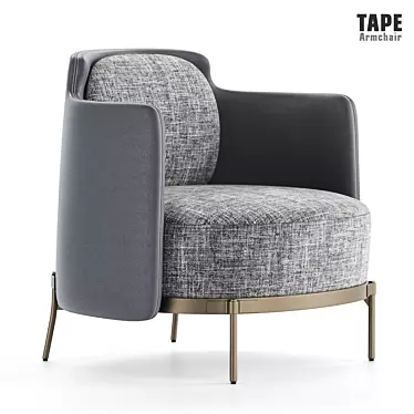 Modern Minotti Tape Armchair 3D model image 1 