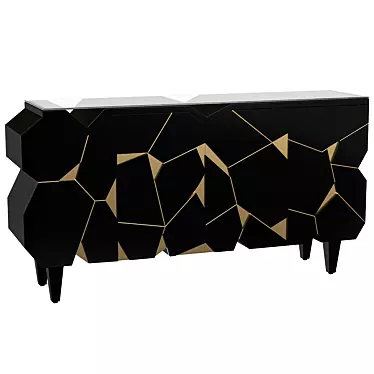 Mosaic Masterpiece: Elegant Chest of Drawers 3D model image 1 