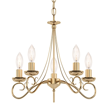 Elegant Trafford Pendant Light 3D model image 1 