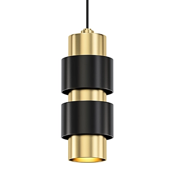 Aged Old Bronze 2-Light Pendant 3D model image 1 