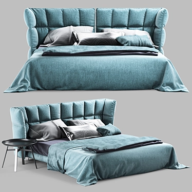 B&B Italia Husk Bed: Modern Comfort in a Chic Design 3D model image 1 
