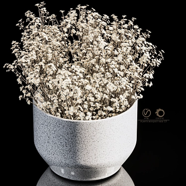 Elegant Plants Bouquet Vase 13 3D model image 1 