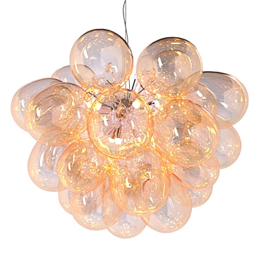 Cloudy Glass Pendant Lamp 3D model image 1 