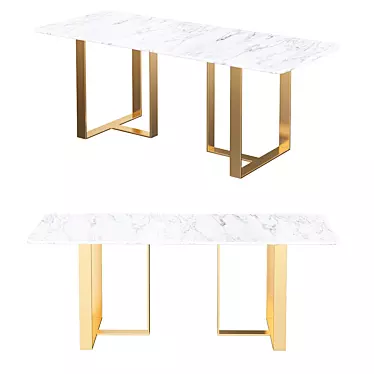 Hachiko 2015 Modern Dining Table 3D model image 1 