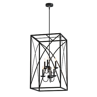 Greenbrier Six-Light Chandelier 3D model image 1 