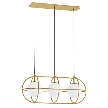 Elegant Eclipse Linear Pendant 3D model image 1 