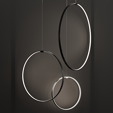 Circular Elegance: Zero Round Pendant 3D model image 1 