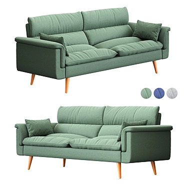 Imodern Harmony Sofa | Stylish and Versatile 3D model image 1 