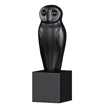 Minimalist Owl Sculpture 3D model image 1 