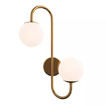 Glowing Gold Mid-Century Sconce 3D model image 1 