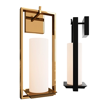 Elegant Pillar Sconce: Modern Lighting Solution 3D model image 1 