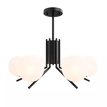 Modern Black Cone Ceiling Lighting 3D model image 1 