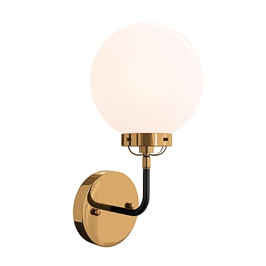 Elegant Brass Wall Sconce 3D model image 1 