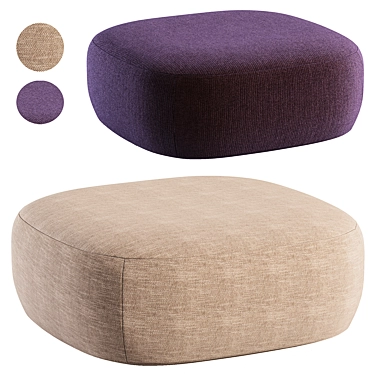 Modern Pouffe By SOFTLINE 3D model image 1 