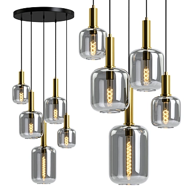 Smoke Gray Lucide Joanet Pendant Light 3D model image 1 