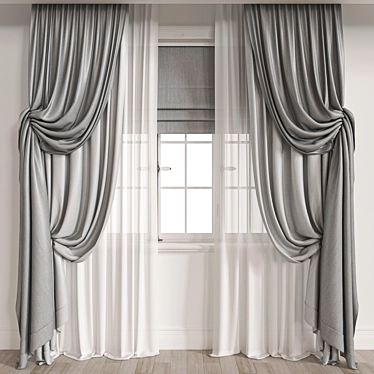 Luxury Velvet Curtain for Elegant Home Decor 3D model image 1 