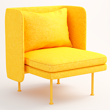 Modern Bloke Valve Lounge Chair 3D model image 1 