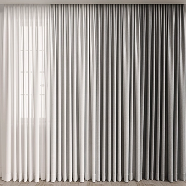Elegant Curtain with 46048 Polys 3D model image 1 