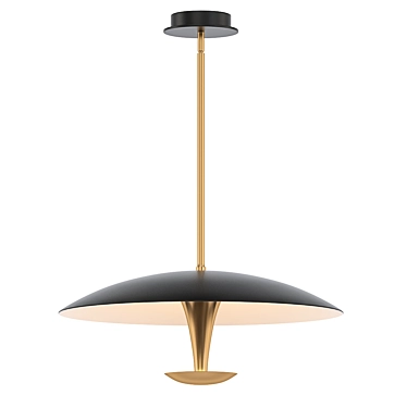 Spacely 26 Pendant: Brass Elegance 3D model image 1 