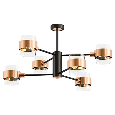 Eurosvet 70127 Loft Style Ceiling Chandelier 3D model image 1 