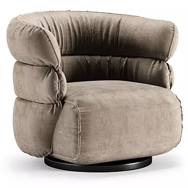 Natuzzi Couture Armchair: High-Quality Comfort 3D model image 1 