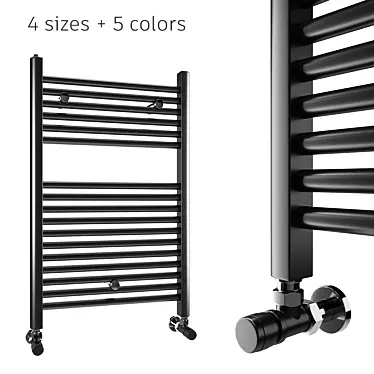 Scirocco H Laguna Heated Towel Rail: Sleek and Stylish 3D model image 1 