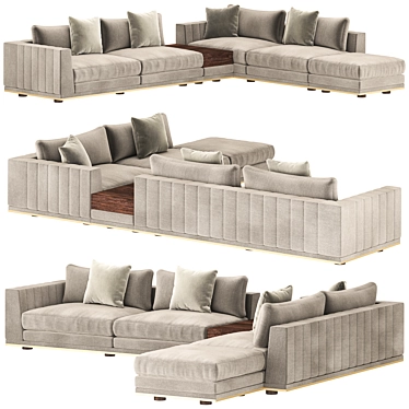 Modern Greer Sofa: Stylish & Space-saving 3D model image 1 