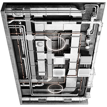  Industrial Multi-Purpose Ceiling Panel 3D model image 1 