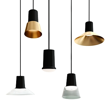 Minimalist Pendant Light: COMPOSE By Zero 3D model image 1 