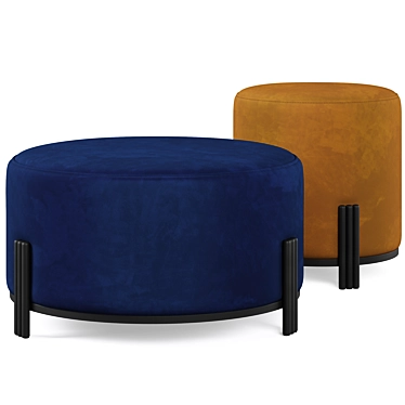 COCO REPUBLIC Oscar Tripod Stool: Stylish and Functional 3D model image 1 