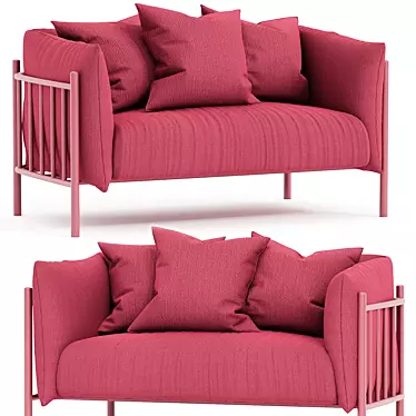 Modern Comfort: Medulum Loggia 2 Seater Sofa 3D model image 1 