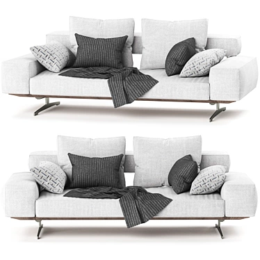Elegant WING Sofa by FLEXFORM 3D model image 1 