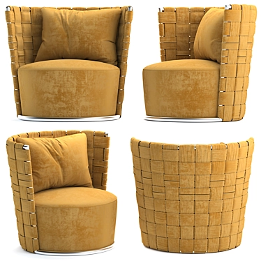 Roberto Cavalli Bell Lounge Chairs 3D model image 1 