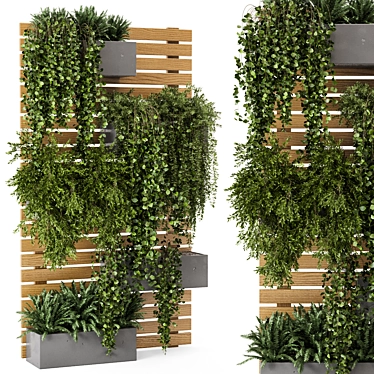 Vertical Planter Pots - Set 545 | Outdoor Plants 3D model image 1 