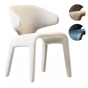 Sleek Bandi Dining Chair 3D model image 1 