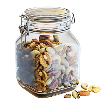 Deluxe Fido Jar: Assorted Mixed Nuts 3D model image 1 