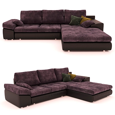 Stylish Corner Sofa Bed - Bono BENIX 3D model image 1 