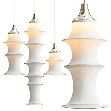Sleek, Modern Falkland Pendant Lamps 3D model image 1 