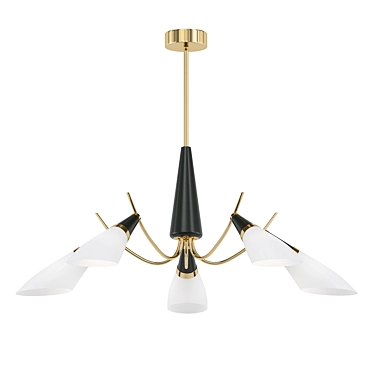 Lunel Opaline Chandelier 1950s 3D model image 1 