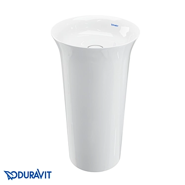 Duravit White Tulip Freestanding Washbasin 3D model image 1 